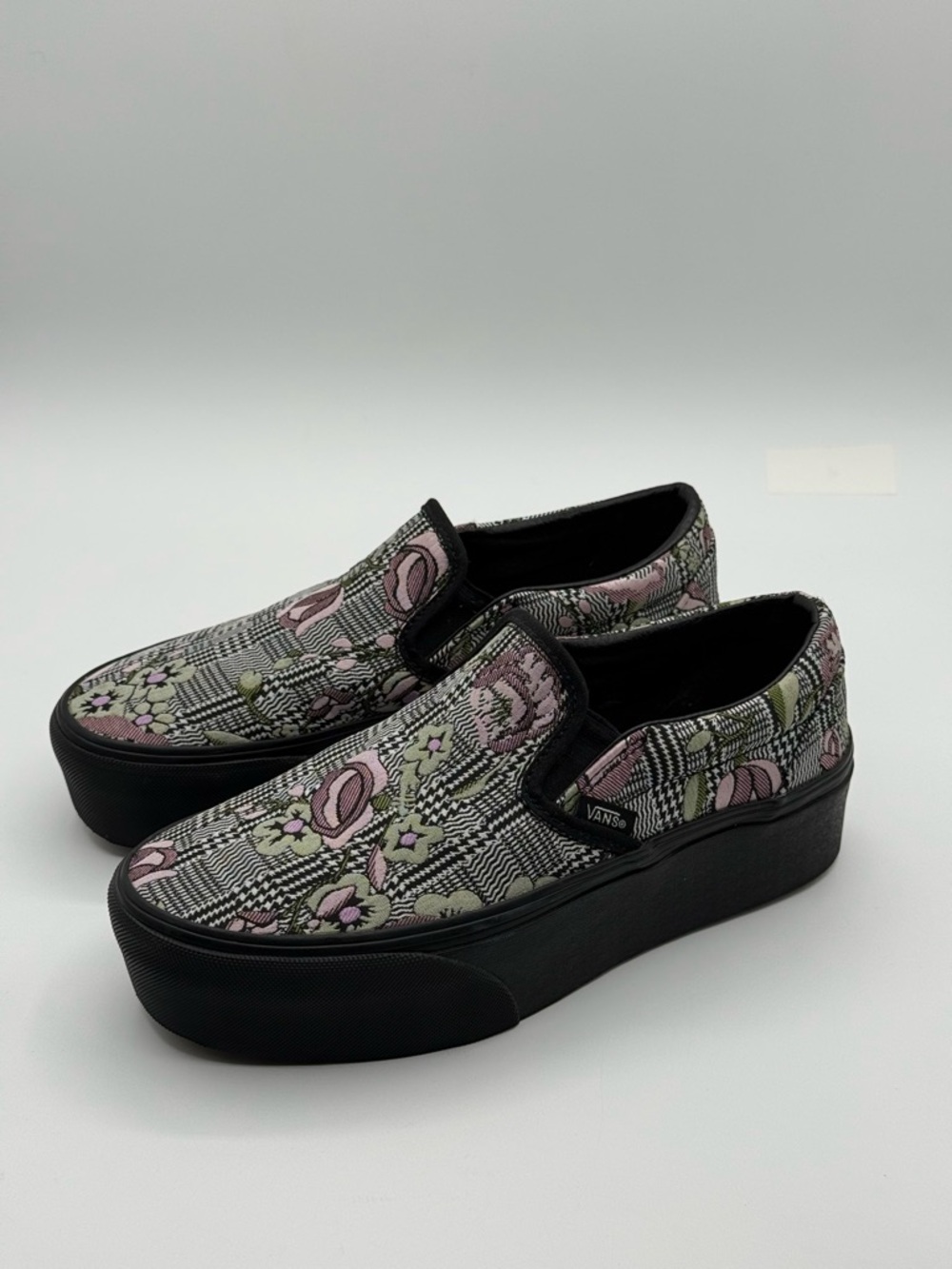 Vans Tapestry Floral Platform Slip-On Sneakers Chunky Sole Street Style Shoes - Picture 17 of 17